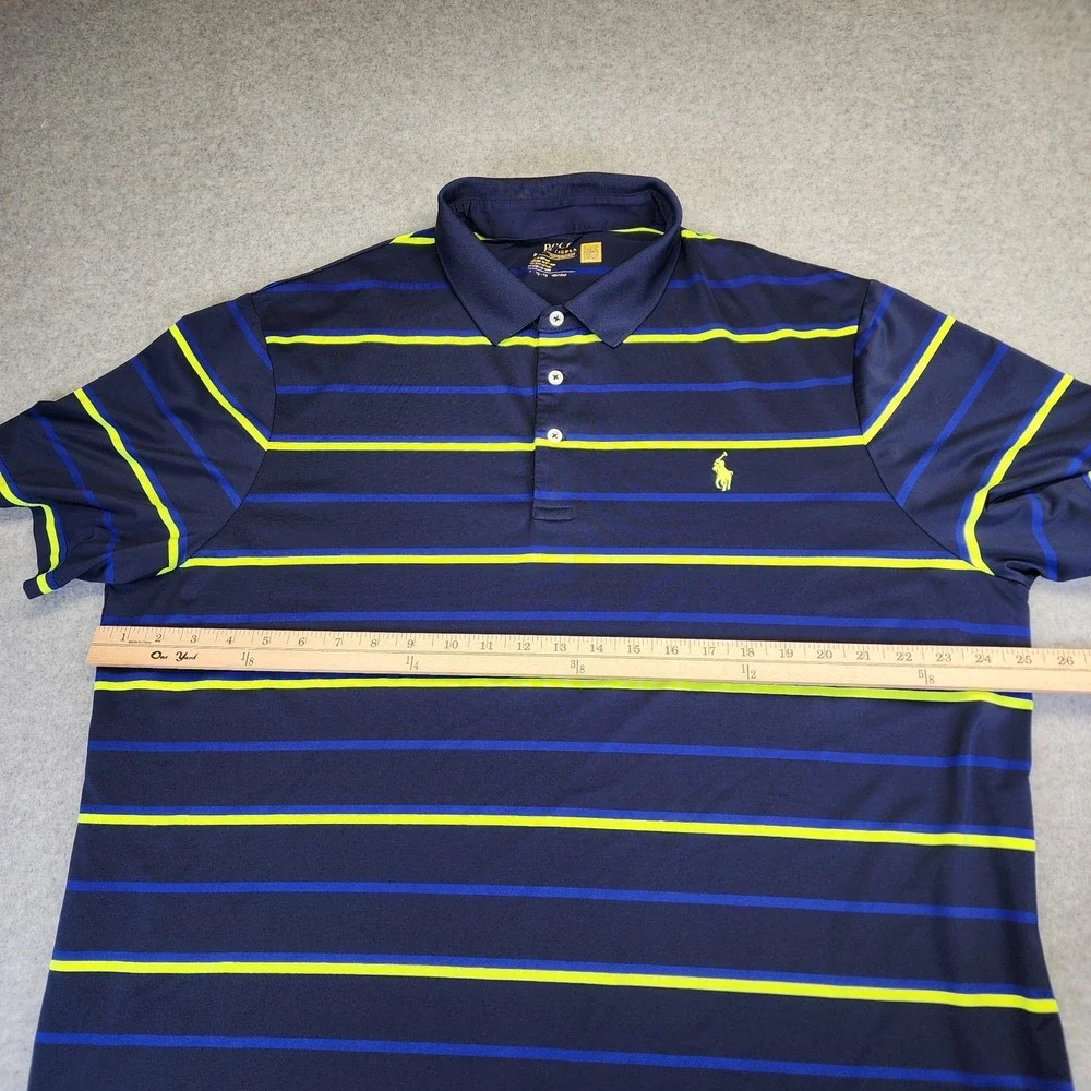 Polo Ralph Lauren Lot Of 2 Performance Polo Golf Shirts Mens XL Striped Wicking - Picture 9 of 10